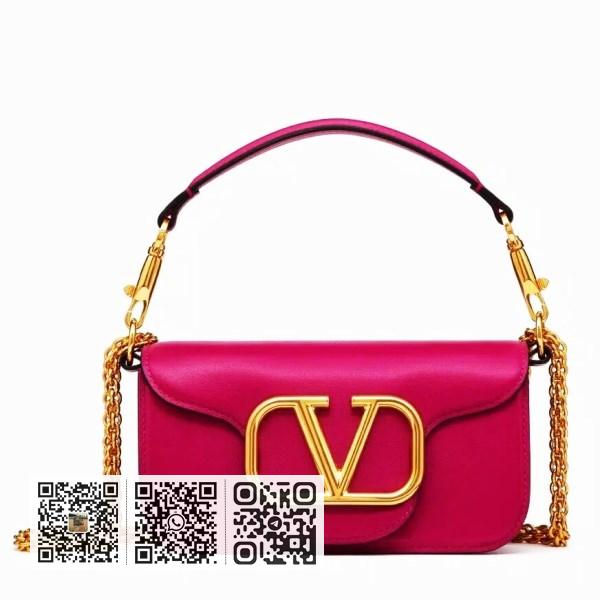 Valentino Loco 红色小牛皮小号肩背包