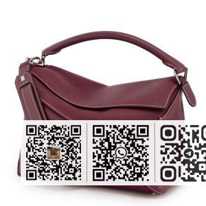 Loewe 大号波尔多小牛皮拼图包