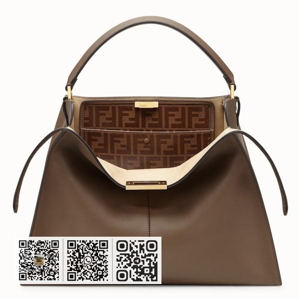 Fendi 棕色 Peekaboo X Lite 大号包