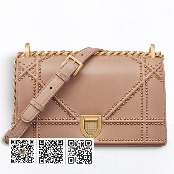 Dior Diorama Poudre 铆钉小羊皮包