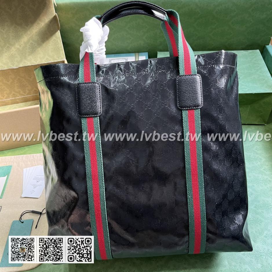 《搭配全套原厂绿色礼品袋》Gucci水晶帆布中型托特包Gucci水晶帆布 - Image 2
