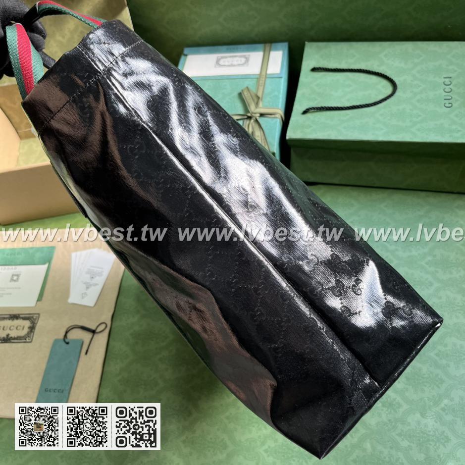 《搭配全套原厂绿色礼品袋》Gucci水晶帆布中型托特包Gucci水晶帆布 - Image 4