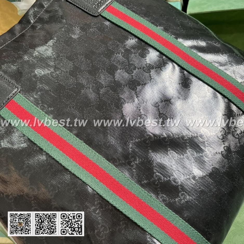 《搭配全套原厂绿色礼品袋》Gucci水晶帆布中型托特包Gucci水晶帆布 - Image 7