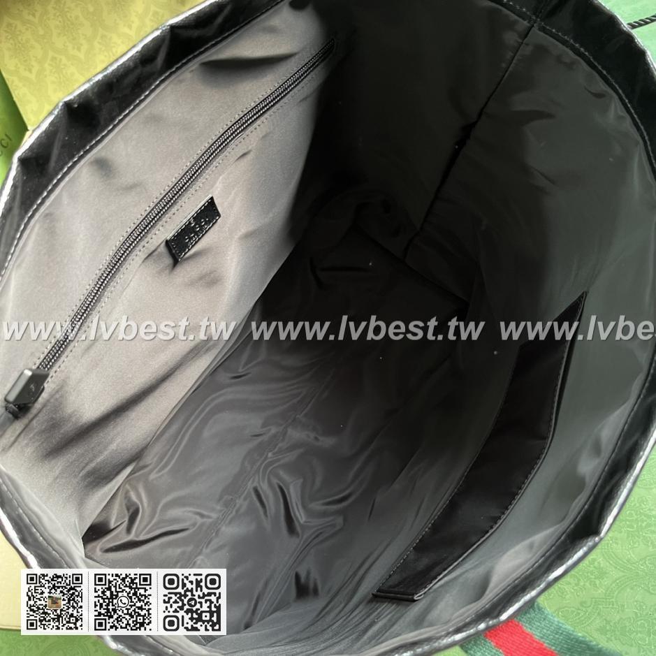 《搭配全套原厂绿色礼品袋》Gucci水晶帆布中型托特包Gucci水晶帆布 - Image 8