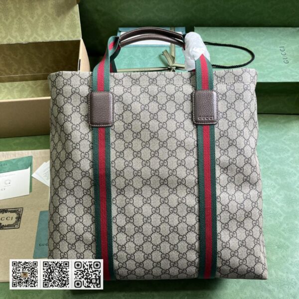 《配全套原厂绿色礼品袋》Gucci Tender中型托特包