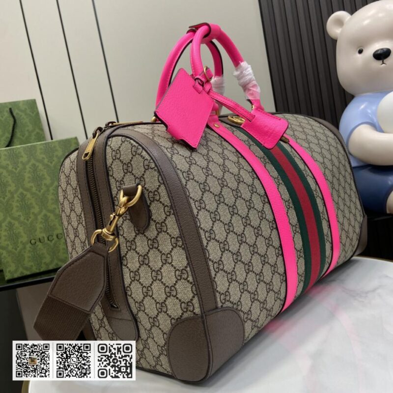《配全套原厂绿色礼品袋》新品 Gucci Savoy系列中型旅行包 - Image 3