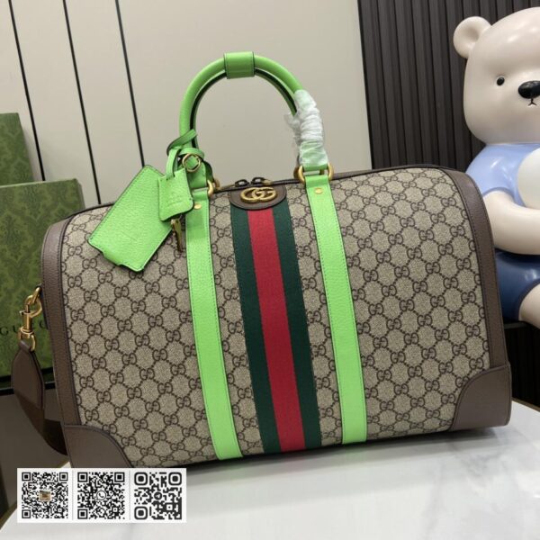 《配全套原厂绿色礼品袋》新品 Gucci Savoy系列中型旅行包