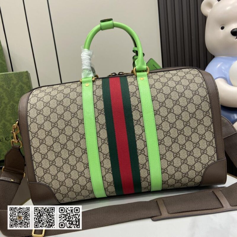 《配全套原厂绿色礼品袋》新品 Gucci Savoy系列中型旅行包 - Image 3