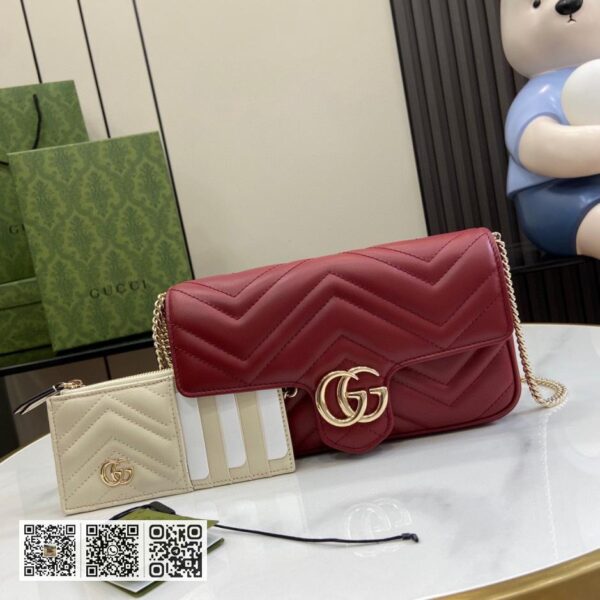 GG Marmont系列饰卡包迷你链条钱包