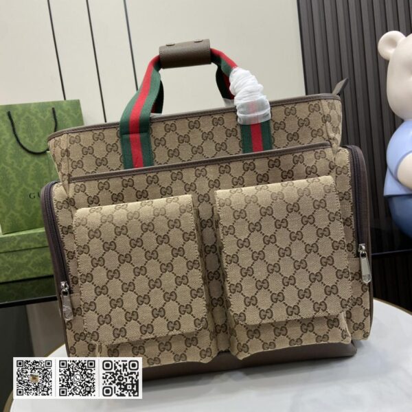《配全套原厂绿色礼品袋》新品 经典GG母婴包这款母婴包