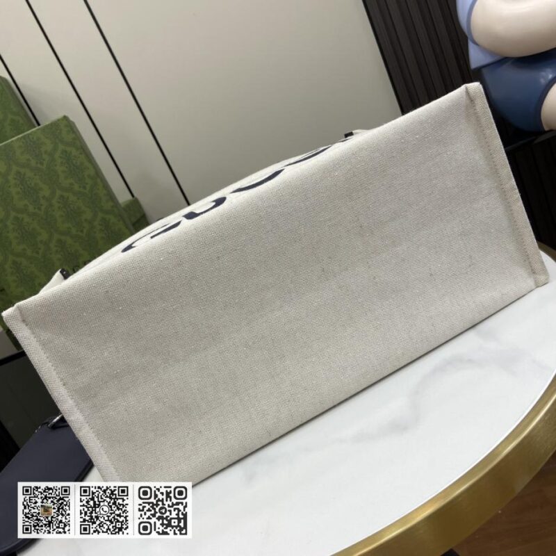 《配全套原厂绿色礼品袋》新品 饰Gucci印花中托特包 - Image 4
