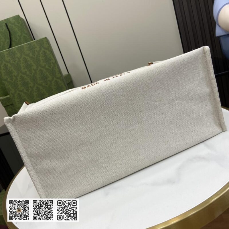 《配全套原厂绿色礼品袋》新品 饰Gucci印花中托特包 - Image 4