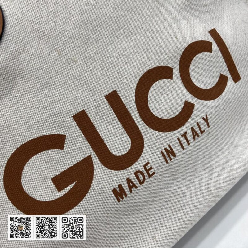 《配全套原厂绿色礼品袋》新品 饰Gucci印花中托特包 - Image 5