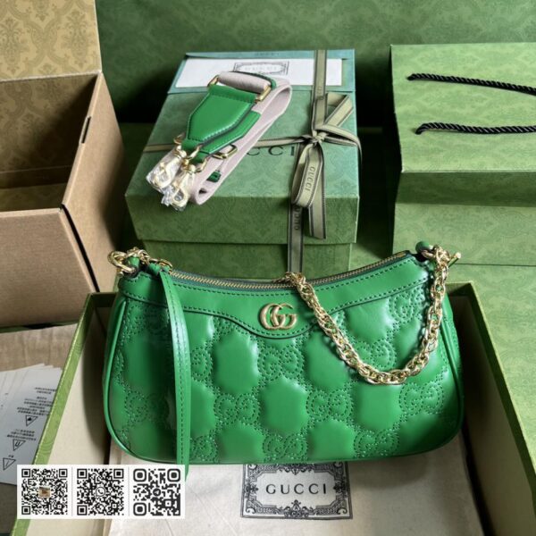 GG Matelassé皮革手袋