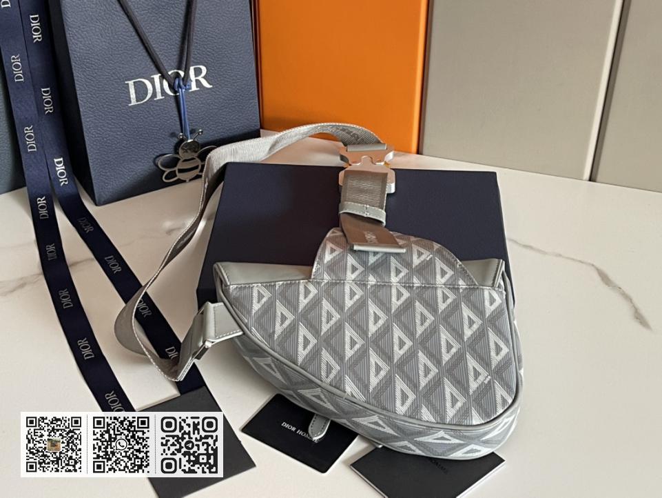 〈Dior〉Dior马鞍包以迪奥灰帆布 - Image 2