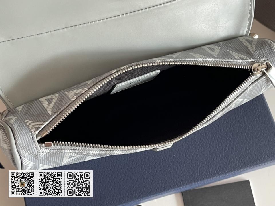 〈Dior〉Dior马鞍包以迪奥灰帆布 - Image 8