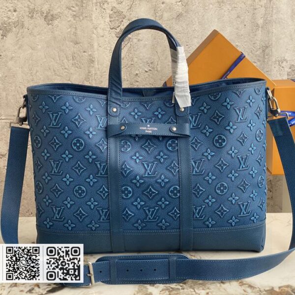 LV M21371蓝色 全皮公文包旅行袋系列