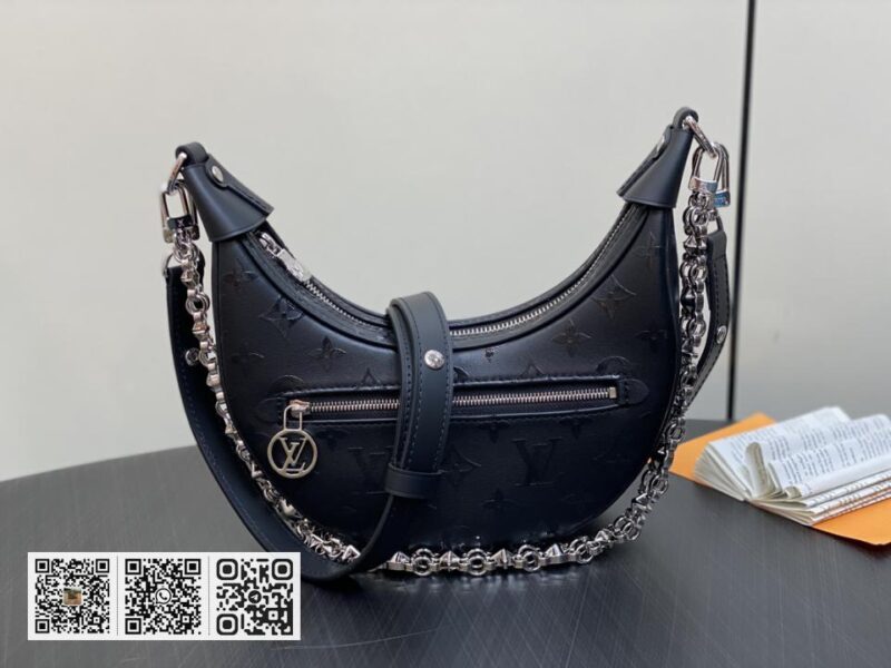 LV M11267黑色全皮 链条月亮包系列 - Image 11