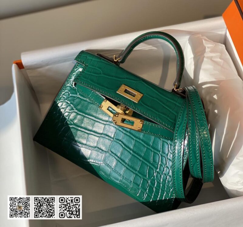 Hermes 祖母绿独家机车版代全钢制五金/仿真鳄 - Image 10
