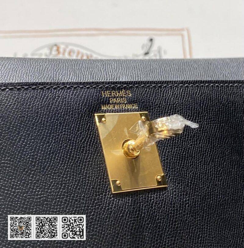 Hermes Kelly elan黑金进口牛皮 - Image 7