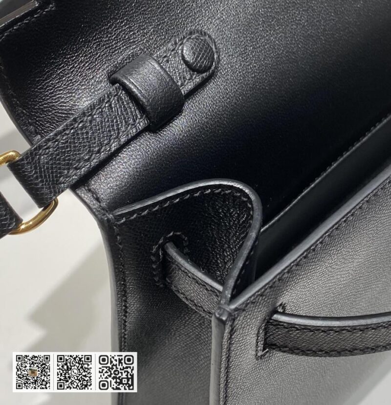 Hermes Kelly elan黑金进口牛皮 - Image 9