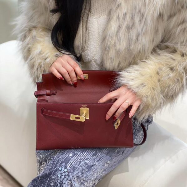 Hermes Kelly elan枣红