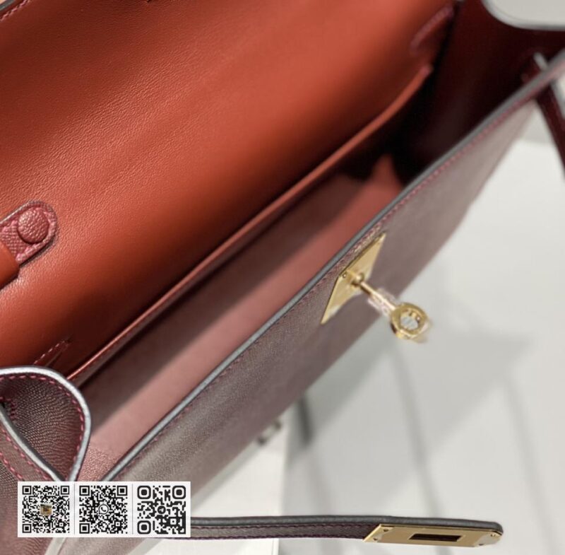 Hermes Kelly elan枣红 - Image 14