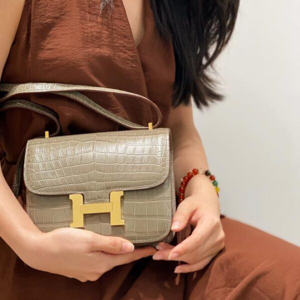 Hermes ・仿真鳄・斑鸠灰 ・ 独家质量