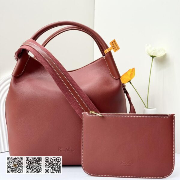 Loro Piana 大号水桶包 深红色