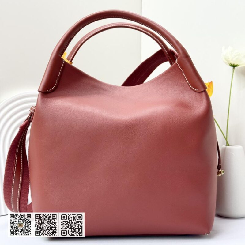 Loro Piana 大号水桶包 深红色 - Image 3