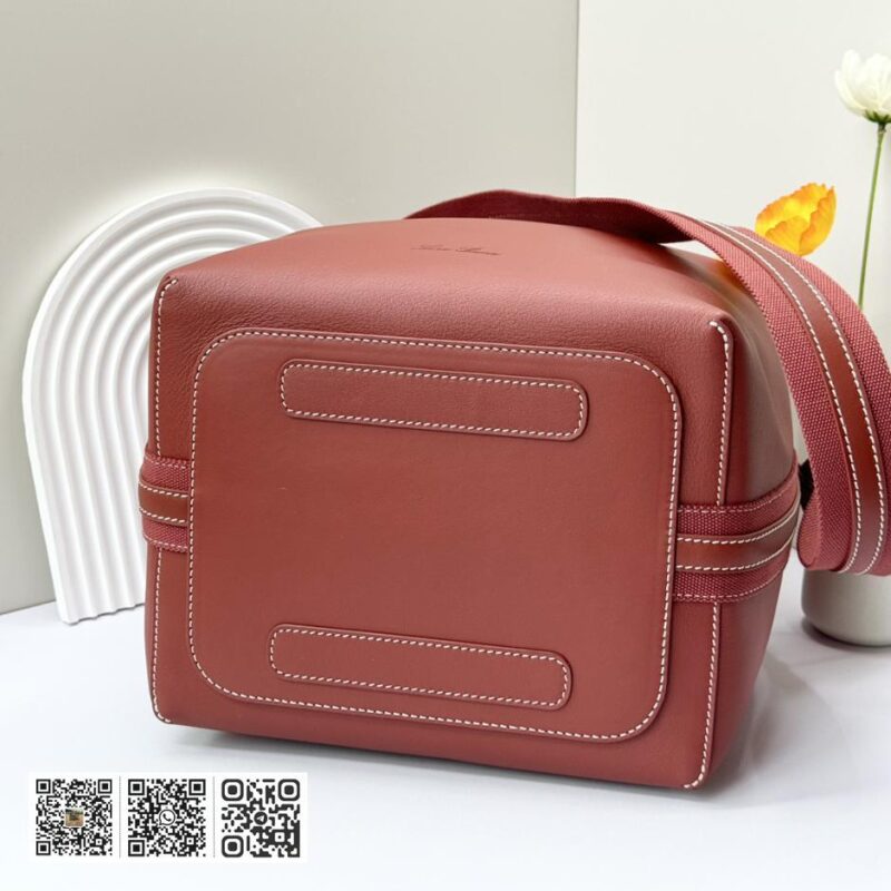 Loro Piana 大号水桶包 深红色 - Image 5