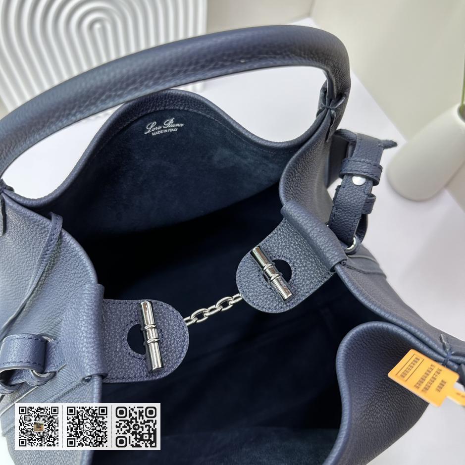 Loro Piana 大号水桶包 午夜蓝 - Image 7