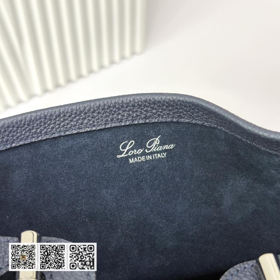 Loro Piana 大号水桶包 午夜蓝 - Image 8
