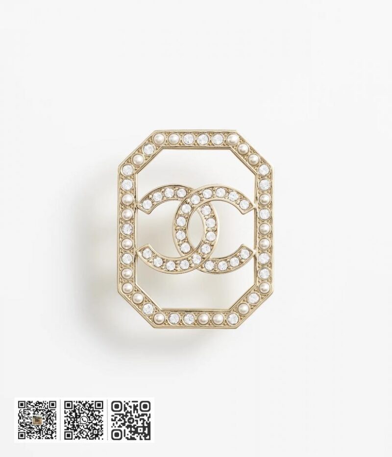 Chanel 秋冬 钻石 双C胸针 - Image 9