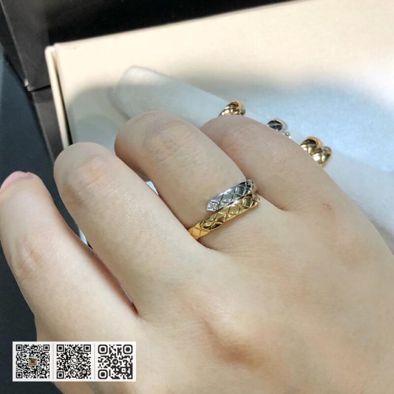 Chanel coco crush双层带钻戒指，窄版 - Image 8
