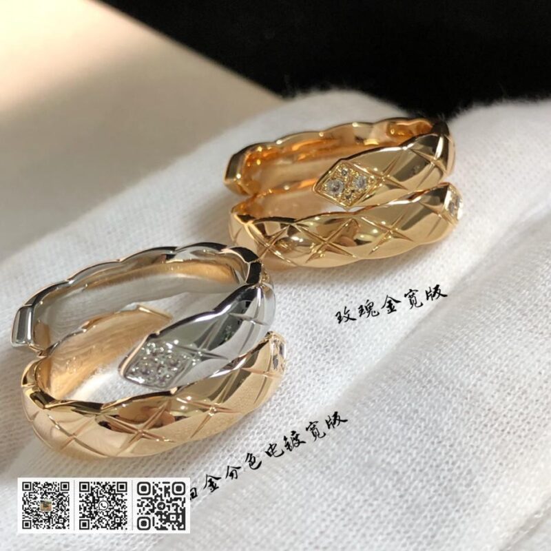 Chanel coco crush双层带钻戒指，宽版 - Image 4