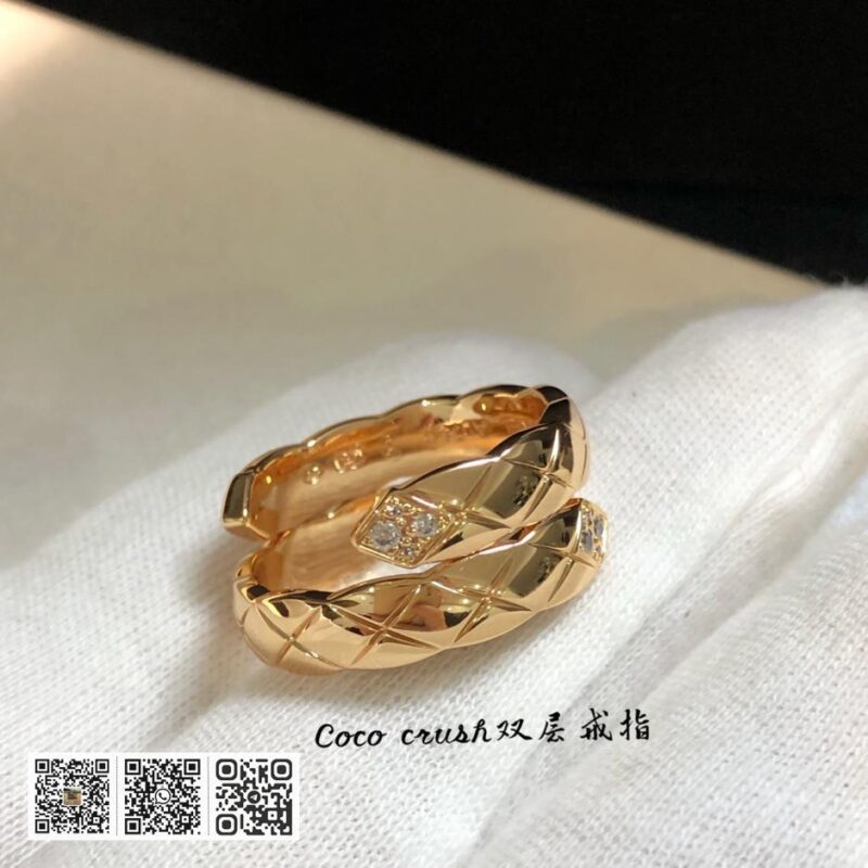 Chanel coco crush双层带钻戒指，宽版 - Image 5