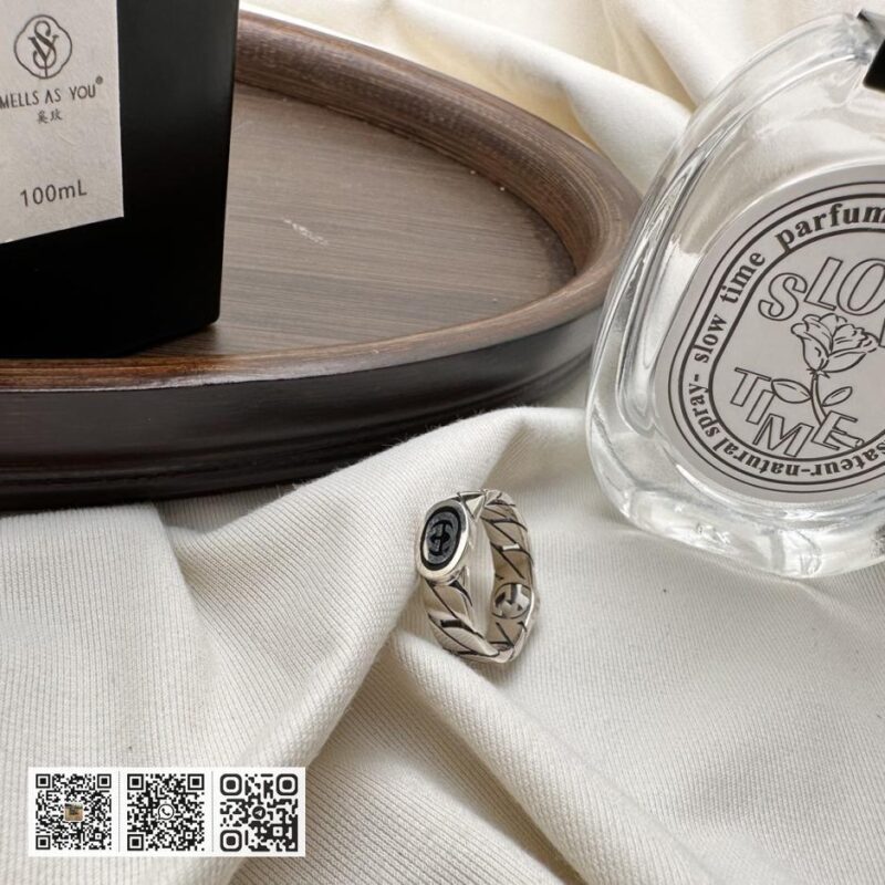 Gucci 互扣g黑珐琅戒指 - Image 8