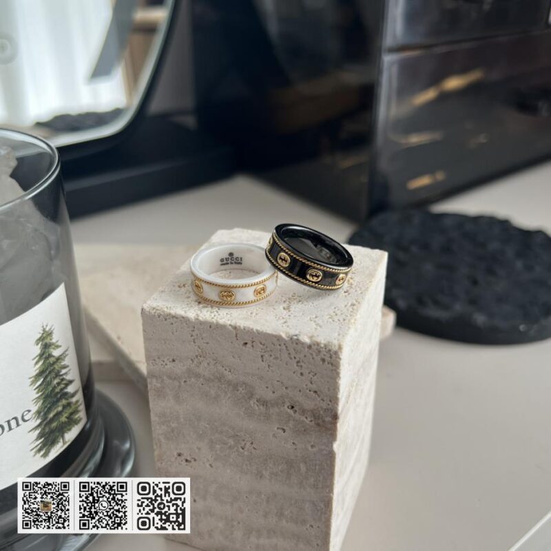 Gucci互扣式双G陶瓷戒指 - Image 2