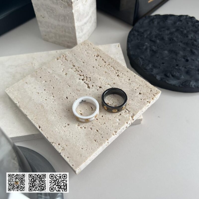 Gucci互扣式双G陶瓷戒指 - Image 4