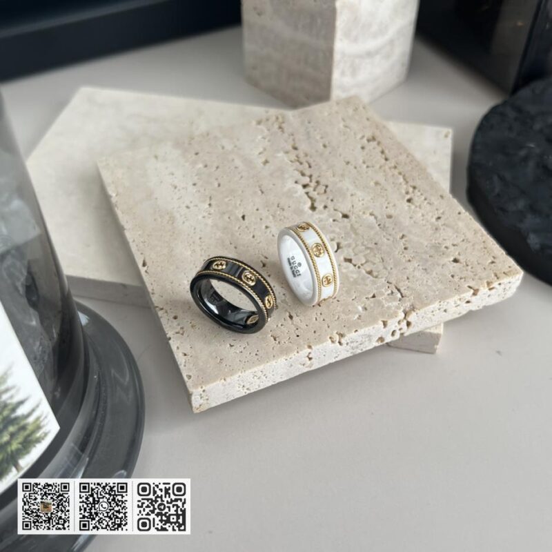 Gucci互扣式双G陶瓷戒指 - Image 7