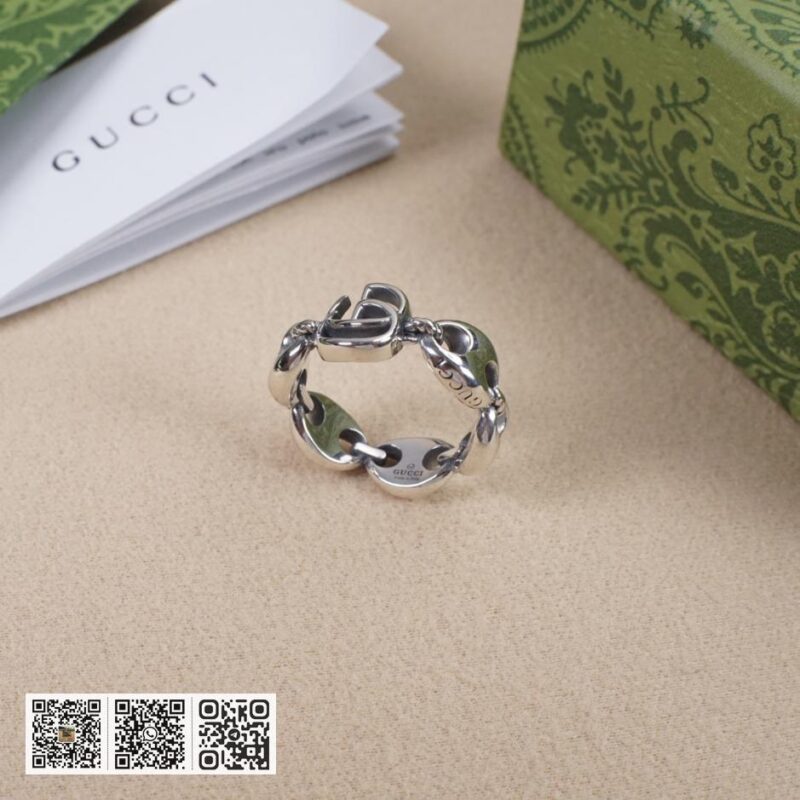 Gucci互扣式双g猪鼻子船锚戒指 - Image 2