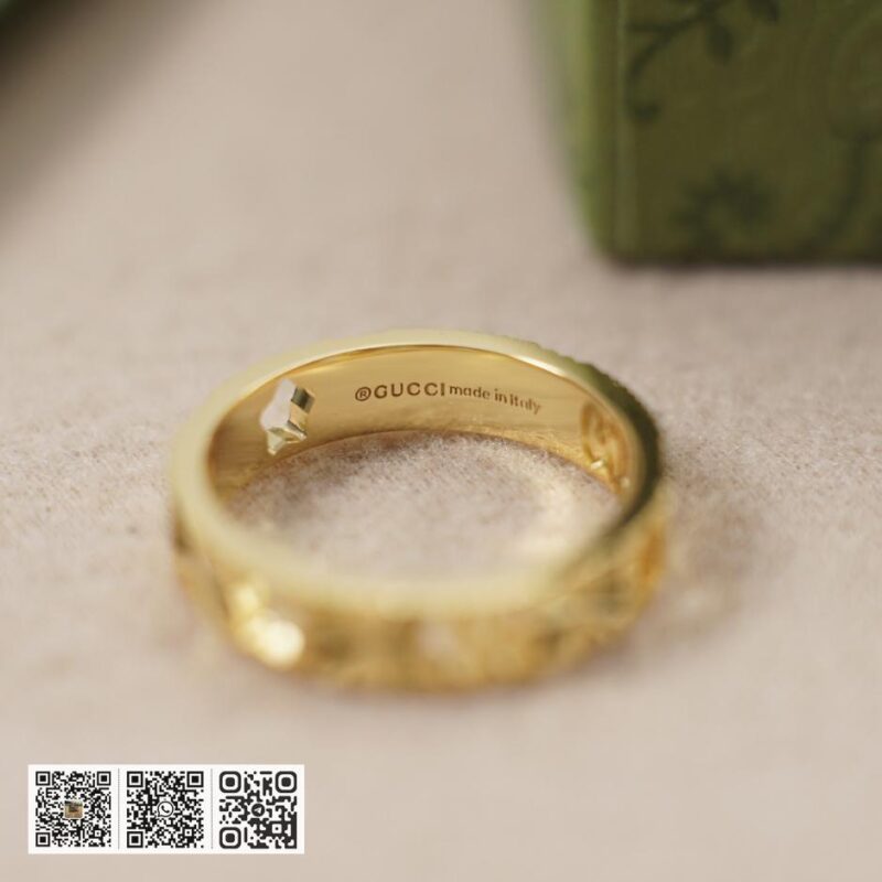 Gucci字母镂空双g星星戒指 - Image 7