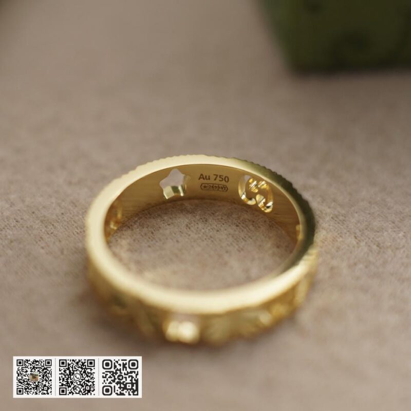 Gucci字母镂空双g星星戒指 - Image 8