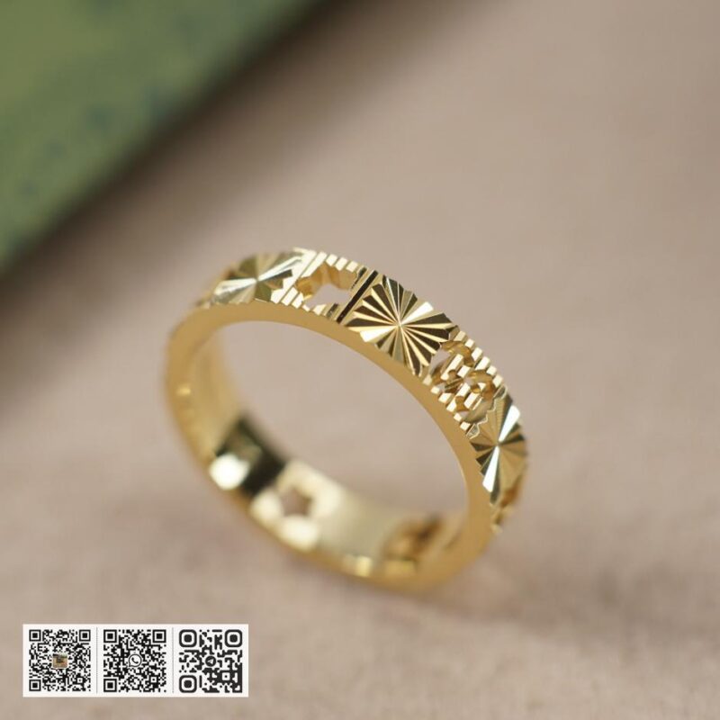 Gucci字母镂空双g星星戒指 - Image 9