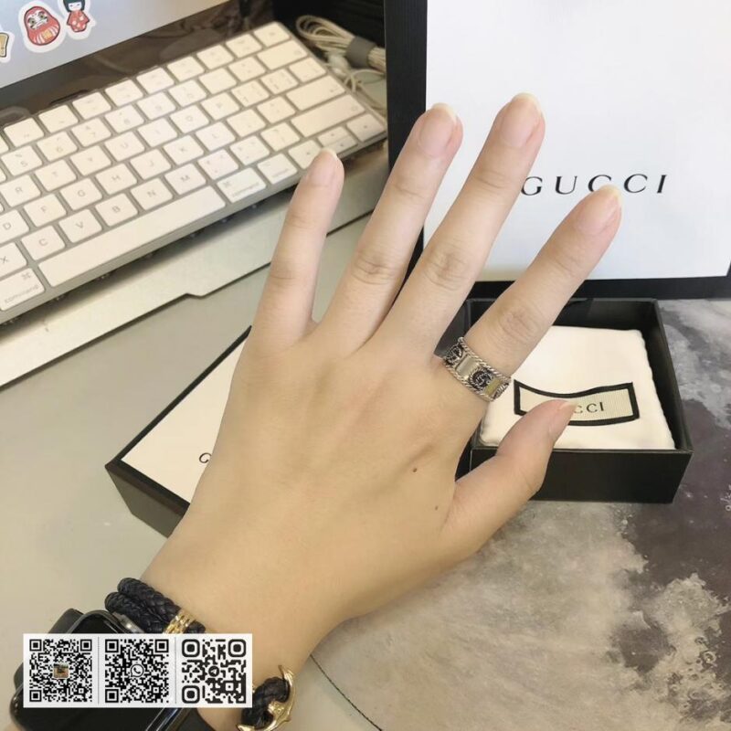 Gucci互扣式双g麻花戒指 - Image 9