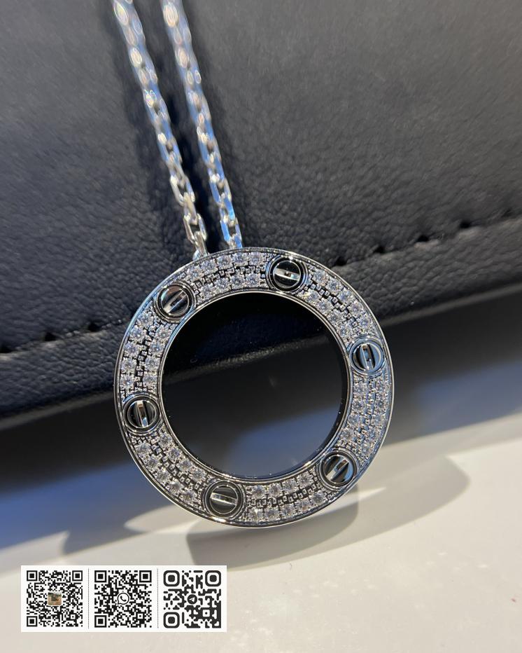 Cartier Love系列满天星大饼项链 - Image 2