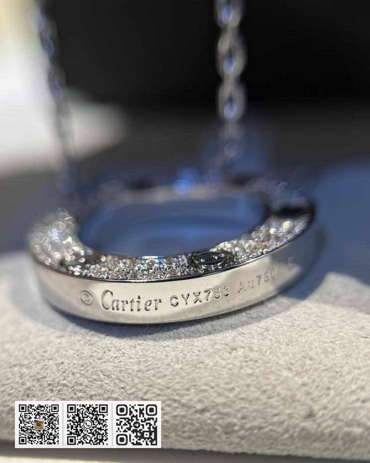 Cartier Love系列满天星大饼项链 - Image 4