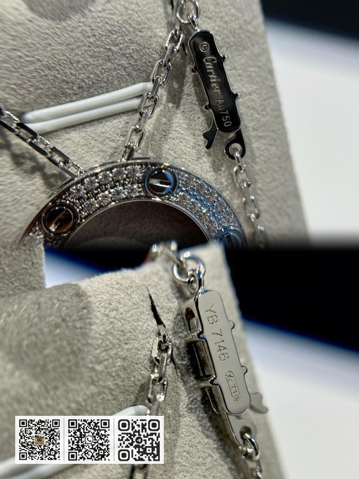 Cartier Love系列满天星大饼项链 - Image 6