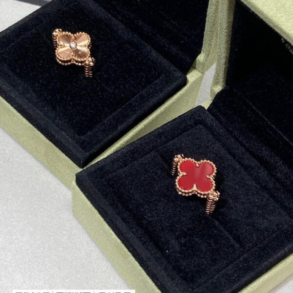 顶级版 Van Cleef &038; Arpels VCA双面四叶草戒指